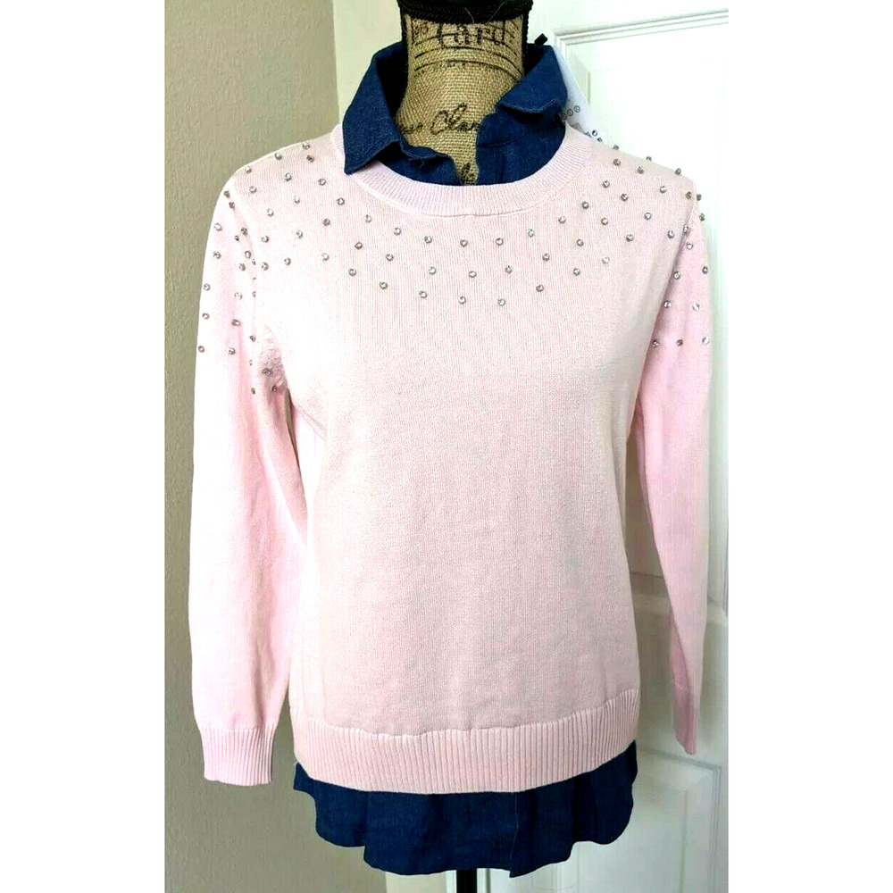 Bonage Pink Sweater Knit Denim Collar And Tail NEW